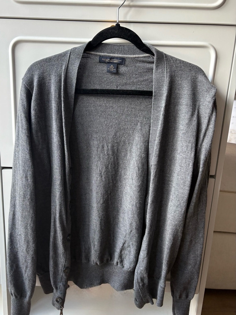 Banana Republic Wonen’s Gray Button/Zip Front Cardigan Sweater